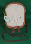 NEW WITH TAGS! JELLYCAT® LONDON ~ AMUSEABLE TOAST BAG ~ CROSS-BODY BAG ~ A4TBN
