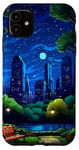 iPhone 11 New York City Evening Stars Retro Pixel art Case
