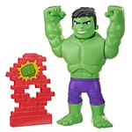 SPIDEY AND HIS AMAZING FRIENDS F5067FF2 Marvel Power Smash Preschool Toy, Face-Changing 10-inch Hulk Action Figure, Ages 3+, Multi