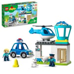 LEGO Lego 10959 Duplo Polisstation Och Polishelikopter, Bil Med Blinkande Ljus Siren, Utvecklingsleksak För 2-åringar