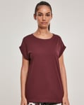 Urban Classics Ladies Extended Shoulder Tee (Redwine, XS) XS Redwine