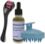 Premium Rosemary Oil for Hair Growth Set - Rosemary Oil + Scalp Derma Roller + S