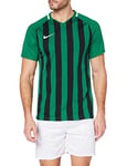 Nike Men Striped Division III Short Sleeve Top - Pine Green/Black/White/White, Medium