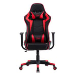 Neo® Executive PU Leather Sport Racing Car Gaming Office Chair with Lumbar Support (Black & Red)