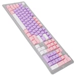 (purple Pink White) Keyboard Keycaps 107 Key Three Color Translucent