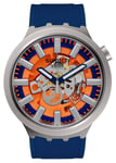 Swatch SB07S114 ORANGE IN THE WORKS (47mm) Blue Open Dial / Watch