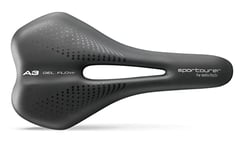 Sportourer by Selle Italia - A3 Gel Flow, Soft Bicycle Saddle with Gel, Water Resistant and Suitable for All Types of Bikes - Black
