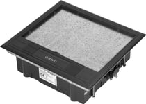 Orno Golvbox För Modulära Uttag 6 X 45X45mm Eller 12 X 22,5X45mm, Lock: Egenutvecklat Material, Svart