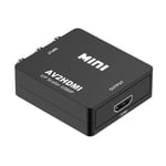 Convertisseur HDMI vers RCA,boîtier vidéo AV/CVSB,adaptateur AV vers HDMI,prise en charge AV/VGA,sortie NTSC PAL,1080P - Type AV to HDMI-black