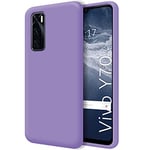 Tumundosmartphone Étui en Silicone Liquide Ultra Doux pour Vivo Y70 Violet