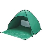Portable Beach Tent Instant Pop Up Tent Fit 2-3 Man, Automatic Sun Shelter Tents Anti UV Compact Tent for Beach Garden Camping Fishing Picnic Green