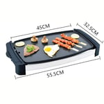 BTSSA Everyday Nonstick Electric Griddle Indoor Grill for Pancakes, Burgers, Quesadillas, Eggs & Other on The Go Breakfast,Thermostat Control, Easy-To-Clean Nonstick Plate