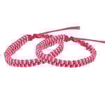 mumbi Lot de 2 bracelets d'amitié tressés Rose clair