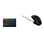 Razer Huntsman V2 Tenkeyless (Red Switch) - Optical Gaming Keyboard UK Layout | Black & Viper Ultimate - Wireless Gaming Mouse with Dock Station Black