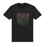 Official Castrol Unisex Shield T-Shirt Crew Neck Short Sleeve T Shirt Tee Top