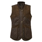 Chevalier Women's Vintage Shooting Vest Leather Brown 38W, Leather Brown