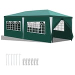 Tente Pavillon Tente de Jardin Pavillon – Tente de fête robuste et haut de gamme avec pergola 3x6m Vert - Vert - Tolletour