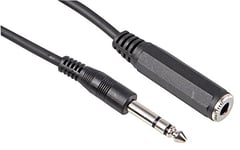 6.35mm STEREO HEADPHONE EXTENSION CABLE LEAD 1/4"JACK PLUG TO SOCKET (3m)