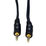 CABLING® Câble Jack Stéreo-audio, 5m – Fiche jack 3,5mm sur fiche jack 3,5mm – noir – pour autoradios, lecteurs MP3, récepteurs,