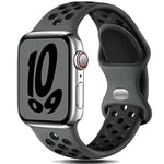 Gulemfy Compatible avec Apple Watch Bracelet - Sport Bracelet 44mm 42mm 45mm 46mm 49mm 38mm 40mm 41mm, Homme Femme Bracelet Silicone Respirant pour iWatch Series SE 10 9 8 7 6 5 4 3 2 1 Ultra