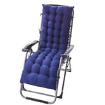 JIFNCR Lounge Chair Cushions Recliner Garden Chair Pad Soft Foam Flakes Seat Cushion Double-Face Thick Mat High Back Chair Cushion Portable Durable Sun Lounger Mattress,Royal Blue,48 * 170 * 8cm
