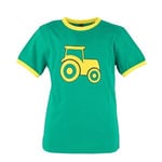 Vind T-skjorte barn grønn med traktor 7 år