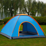 BAJIE tent Automatic Pop Up Hiking Camping Tent 1 2 3 4 Person Multiple Models Outdoor Family Easy Open Camp Tents Ultralight Instant Shade Blue 1-2 Man