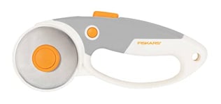 Fiskars Titanium Rotary Cutter Loop Handle (60mm), Orange, White, Grey, Standard Size