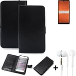 Protective cover for Sony Xperia Ace III Wallet Case + headphones protection fli