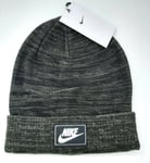 Genuine NIKE Black / Grey Cuff BEANIE ADULT Hat UNISEX OSFA DO8144-010