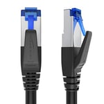 KabelDirekt – Cable Ethernet CAT7 avec triple blindage ultra-sécurisé, câble internet/LAN – 0,25 m (Prise RJ45, Câble réseau, 10Gbit/s pour une vitesse maximale de la fibre optique, noir)