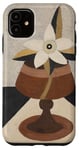 iPhone 11 Abstract Flower in Vase Modern Painting Pastel Colors Case