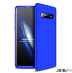 JollyFX 360 Skyddsväska Fram och Bak Case Full Body Skal Samsung Galaxy S10 Plus - Blå