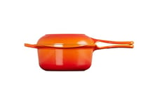 Le Creuset Signature Cast Iron 2-in-1 Pan, 22 cm, 2.3 L, Volcanic, 25044220902460