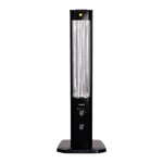 Radiateur électrique Hausberg HB-8560, 2 300 W, thermostat réglable, voyant lumineux 3 positions, noir
