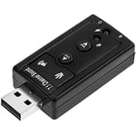 BeMatik - Adaptateur Audio 7.1 Virtual USB 2.0 vers 2 MiniJack 3,5 mm