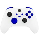 eXtremeRate Chrome Blue Replacement Buttons for Xbox Series S & Xbox Series X Controller, LB RB LT RT Bumpers Triggers D-pad ABXY Start Back Sync Share Keys for Xbox Series X/S Controller