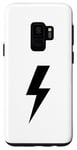 Coque pour Galaxy S9 Lightning Bolt Noir pour homme Idée cadeau Thunder Strike