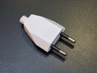euro EU Europe DIY travel adapter 2 Pin Male Plug rewireable Type C white pp