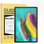 [2 Pack] Gerutek Screen Protector for Samsung Galaxy Tab S5e/S6 10.5 inch tablet, SM-T720/T725,SM-T860/865 Tempered Glass Screen Protector [Ultra Clear] [Anti Scratch] [Bubble-Free] for Galaxy S6/S5e