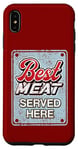 iPhone XS Max Best Meat Served Here Beer Adult Joke Grill Dad ART ON BACK Case
