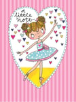 Rachel Ellen Just to Say Ballerina Note Cards, Pack of 10, Pink/White
