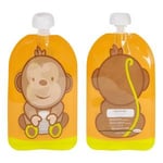 Fill n Squeeze Refill Baby Food Pouches Monkey - 6 stk.