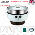 2.3L Multifunction Electric Skillet Wok Nonstick Rice Cooker Steamer with Lid UK