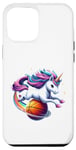 Coque pour iPhone 12 Pro Max Licorne équitation basket-ball garçons filles hommes femmes enfants adultes