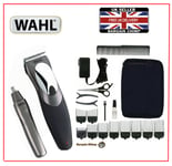 🔥 WAHL clip'n rinse cord/cordless HAIRCUTTING kit clippers 10 hair guide combs!