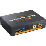 NEOTECK Neoteck 1080P Extracteur Audio HDMI Convertisseur vers Optique TOSLINK SPDIF et Analogique RCA L/R Stéréo Mini Adaptateur Splitter