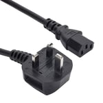 Computer Spares 3m UK Kettle Lead Computer Power Cable 3 Pin 240V Plug to IEC Connector C13 6A