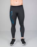 2xu Compression Tights Black/Printed Blue - XXL