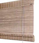Color & Co - Gråbeiser bambus liftgardin - 140x160